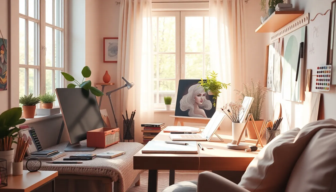 AI 아트로 만들어진 미래 도시 풍경 이미지