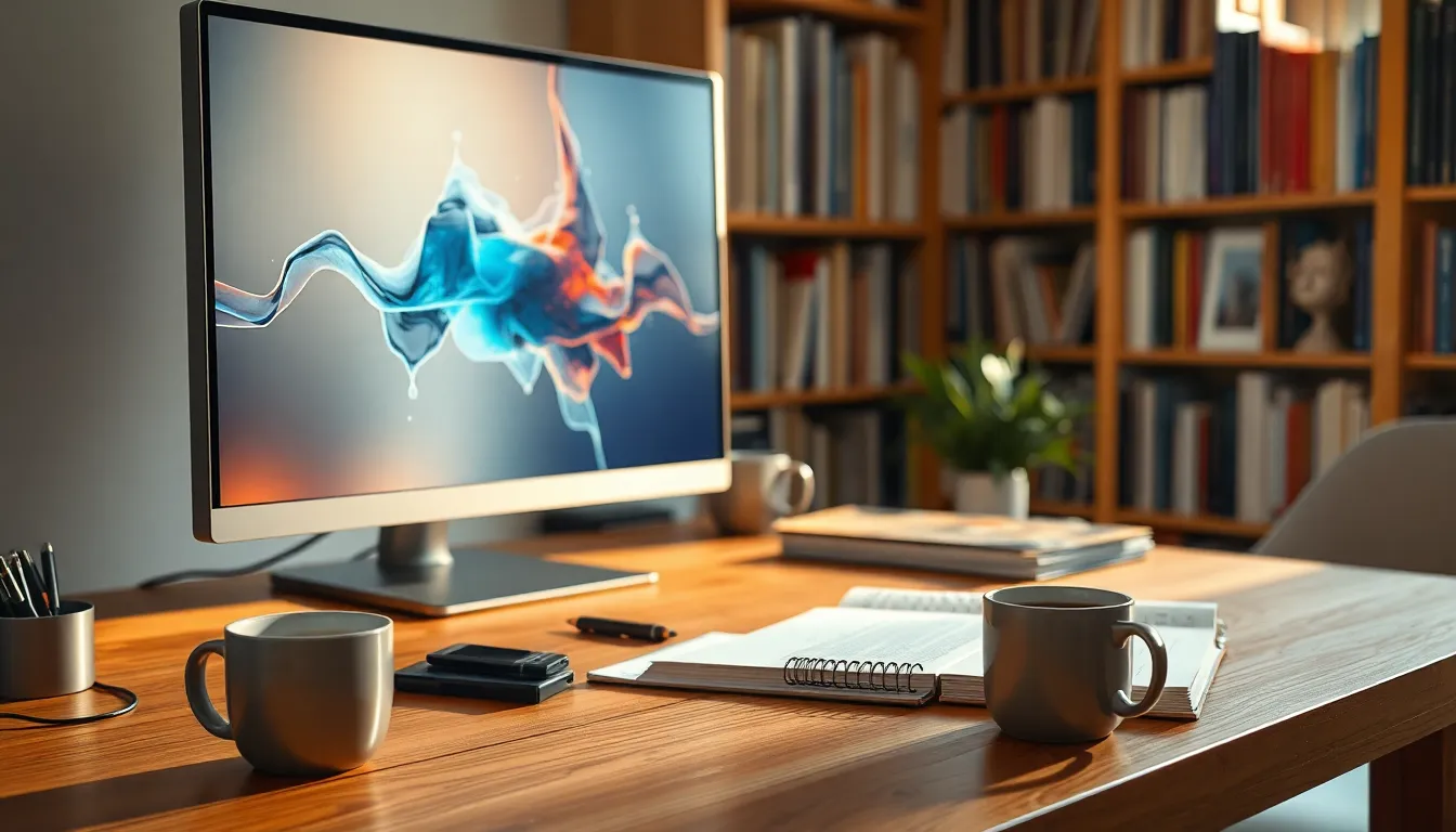 AI 아트 기술을 활용해 생성된 미래 도시 풍경 이미지