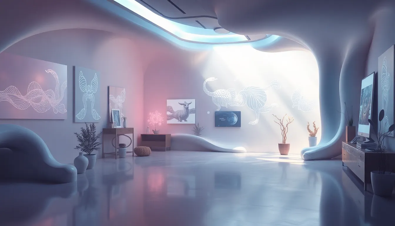 AI 아트로 생성된 미래적인 예술 작품