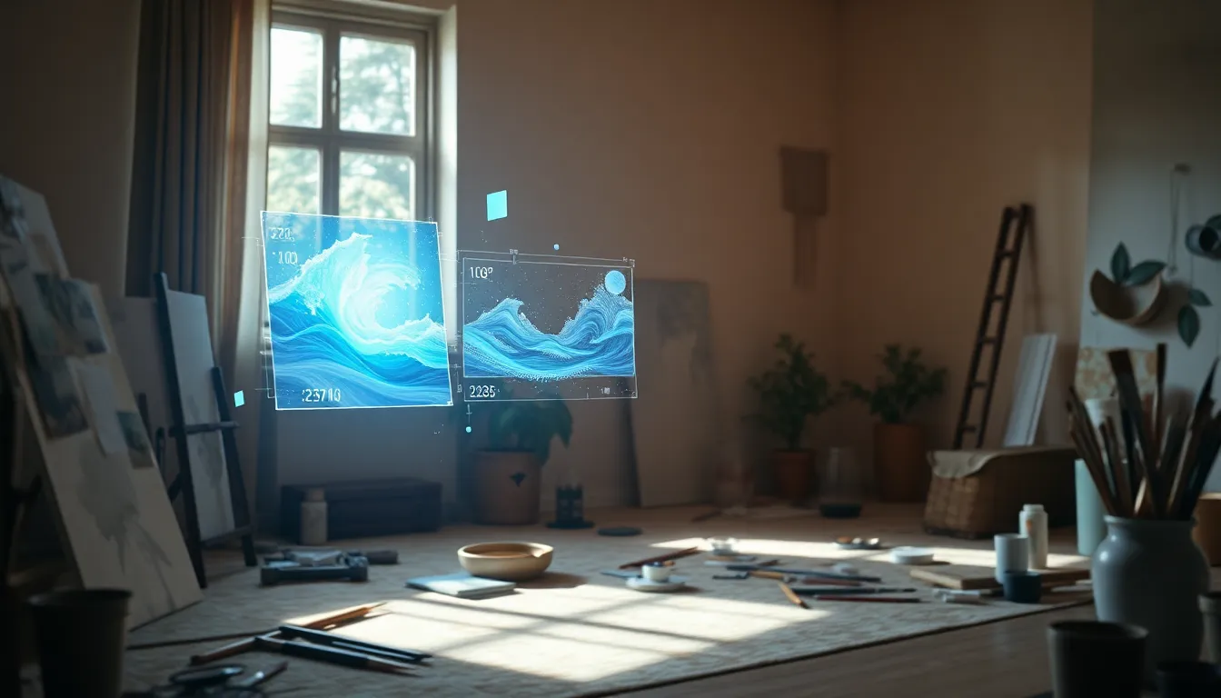 AI 아트로 생성된 미래적인 예술 작품