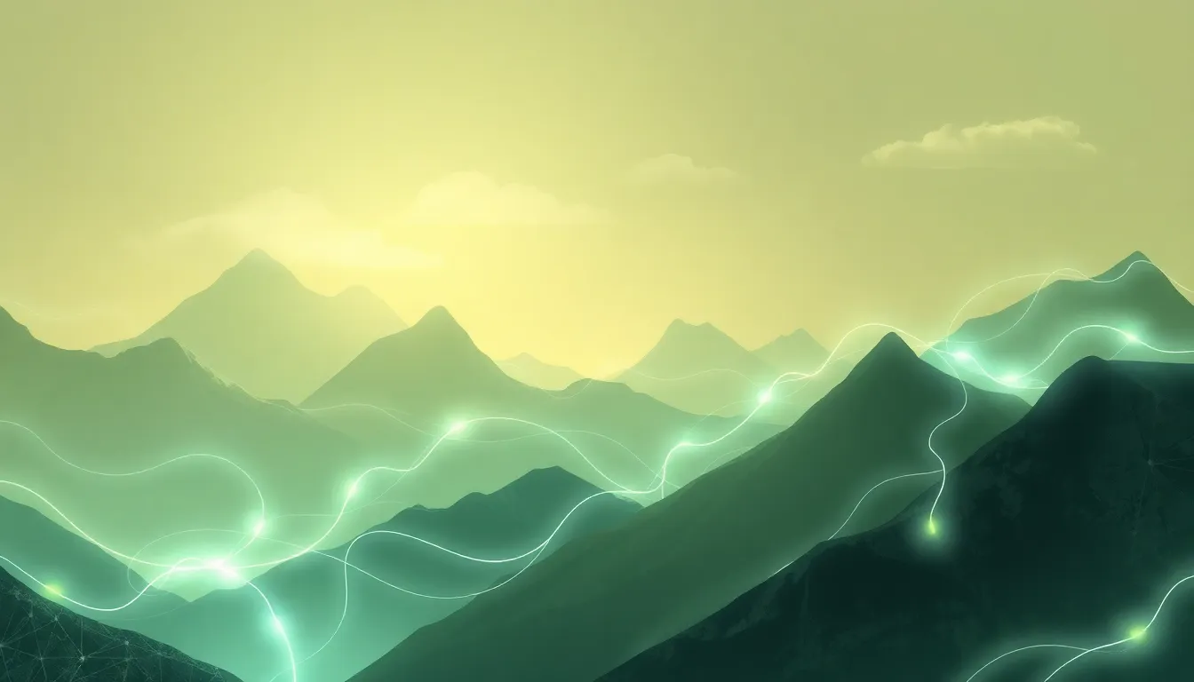 AI 아트 예시 이미지: 환상적인 풍경과 미래 지향적 건물