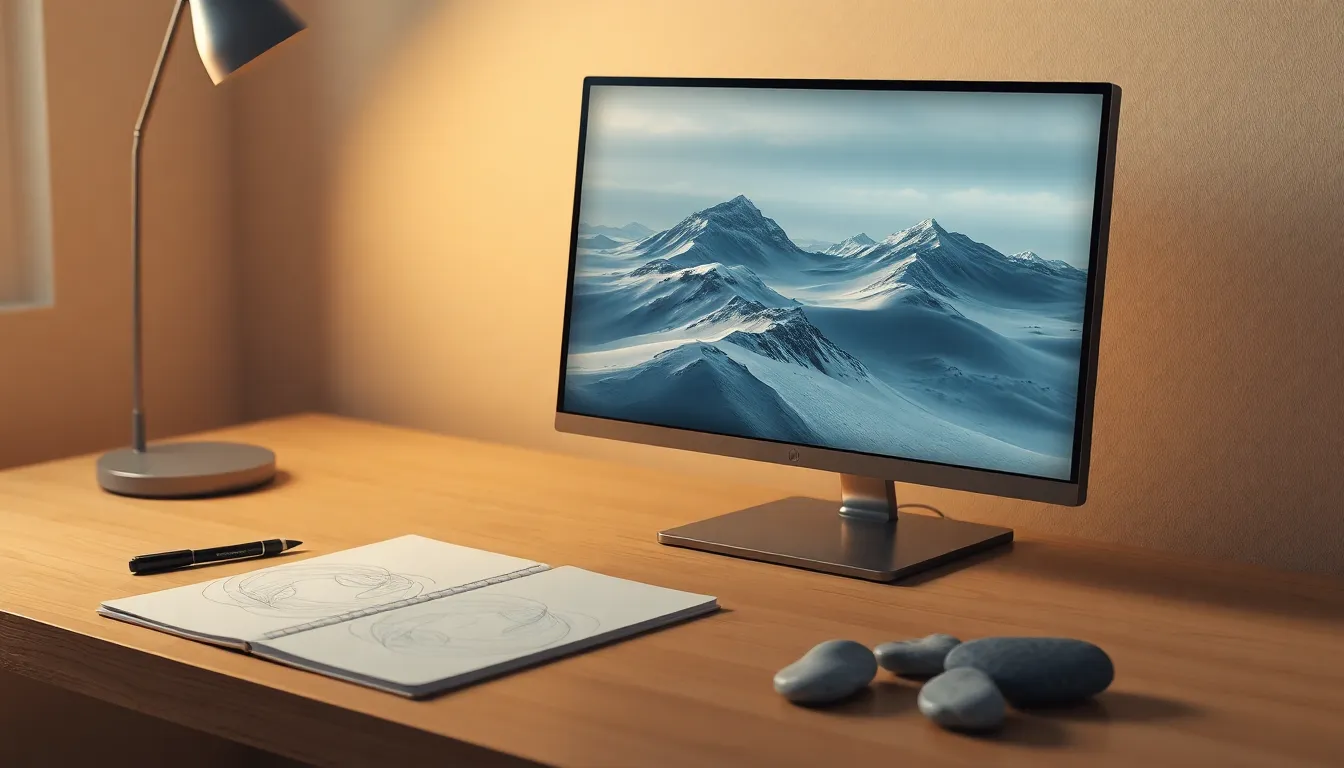 AI 아트로 탄생한 디지털 작품. 숲과 도시, 추상적인 패턴이 어우러져 있다.