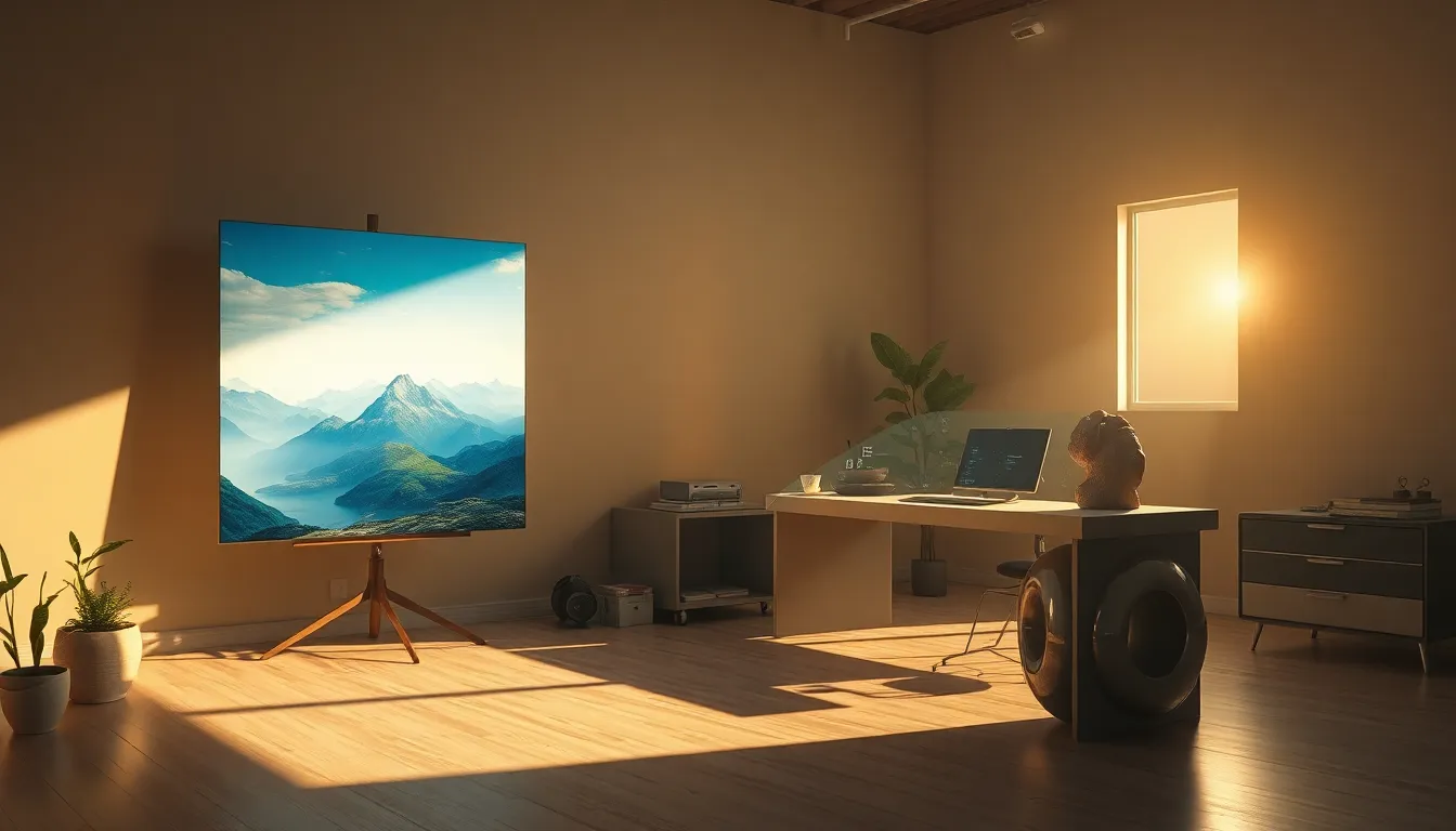 AI 아트로 생성된 미래 지향적인 예술 작품