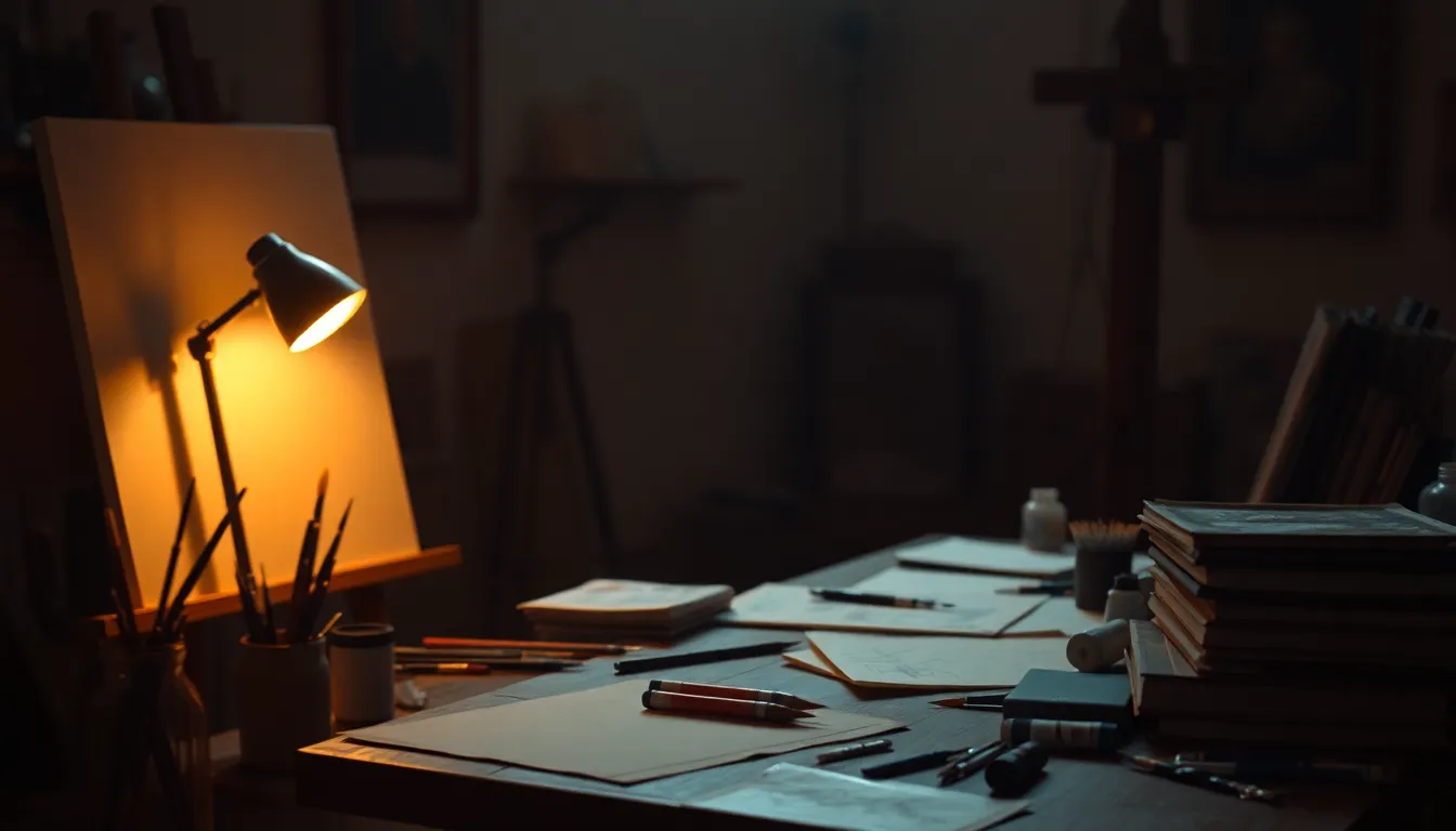 AI 아트가 적용된 미래지향적인 도시 풍경