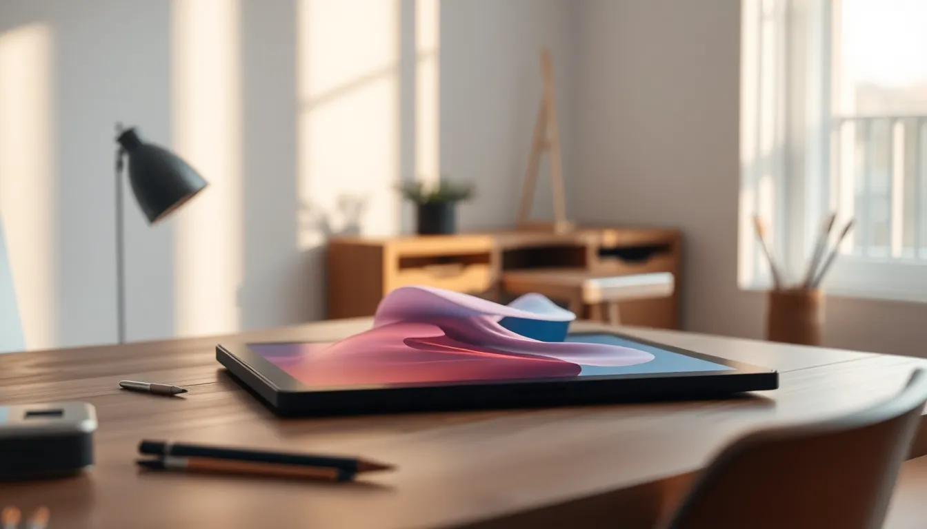 AI 아트 갤러리 모습, 다양한 AI 생성 작품들이 전시되어 있습니다.