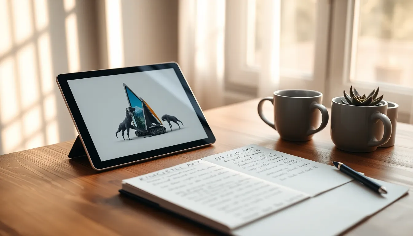 다양한 AI 아트 작품이 전시된 모습