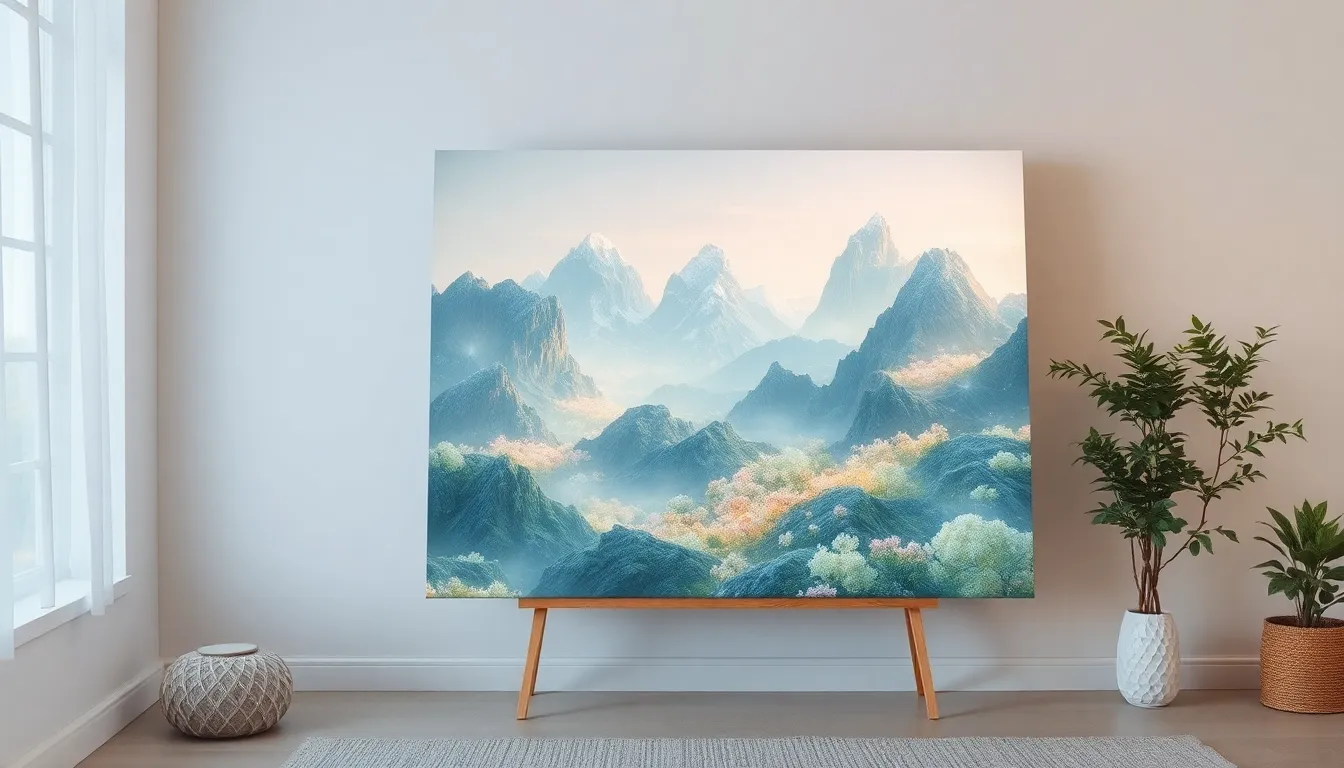 AI 아트 갤러리 전시 모습